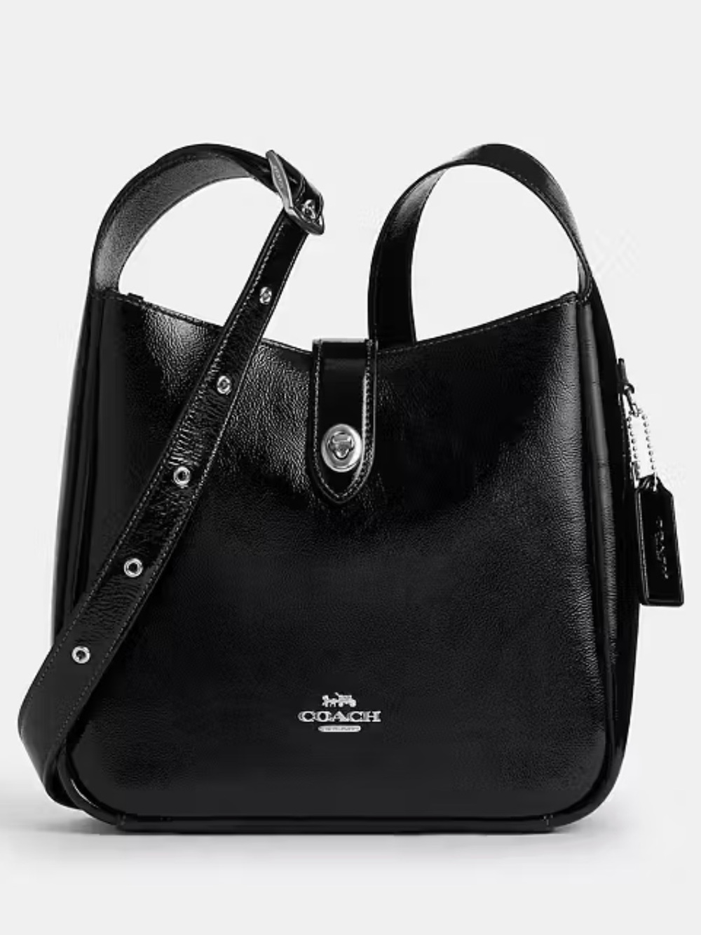 LIKE NEW Hadley Convertible Crossbody Bag Black Patent Leather